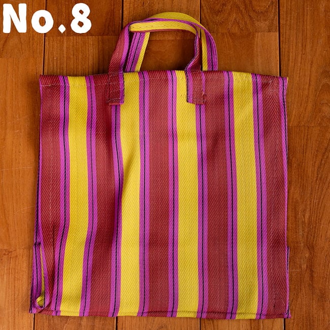 大容量！インドのカラフルマーケットバッグ-Mサイズ 13 - 選択8