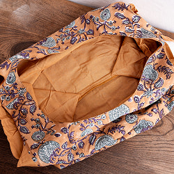 重いものもらくらく！ インドの木版染め　ころんとエコバッグ - サブ5