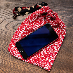 【アソートカラー10枚セット】【約12cm×約18cm】リサイクルサリーのミニ巾着Lサイズ - サブ4