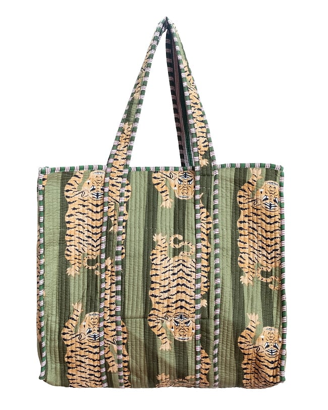 インドのトラ！ タイガープリントのコットンバッグの選択用写真