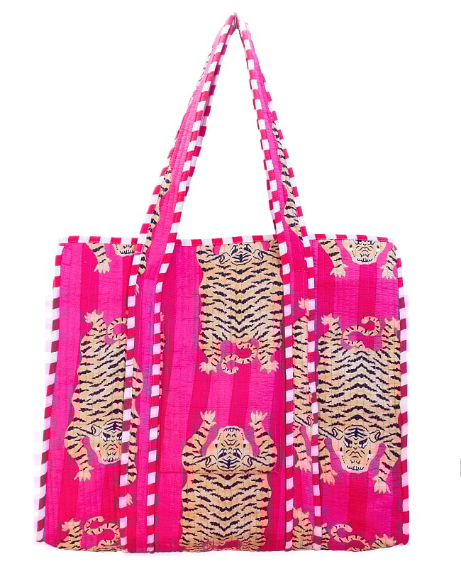インドのトラ！ タイガープリントのコットンバッグの選択用写真