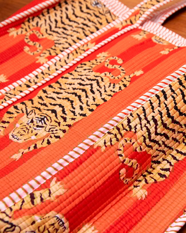 インドのトラ! タイガープリントのコットンバッグ 3 - トラ!虎!TORA!