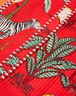 インドの動物！ジャングルプリントのコットンバッグ - サブ3