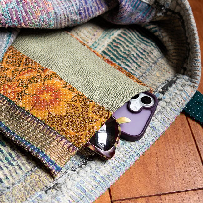 世界にひとつ ビンテージカンタのトートバッグ 7 - 内ポケットも嬉しい!