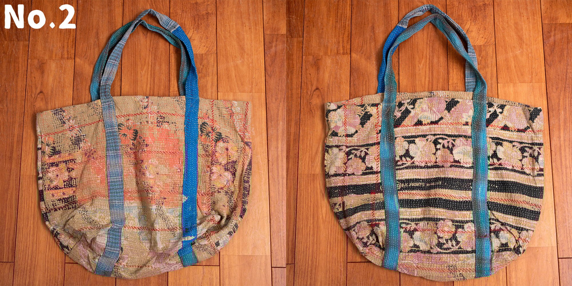 世界にひとつ ビンテージカンタのトートバッグ2枚目の下部説明写真です