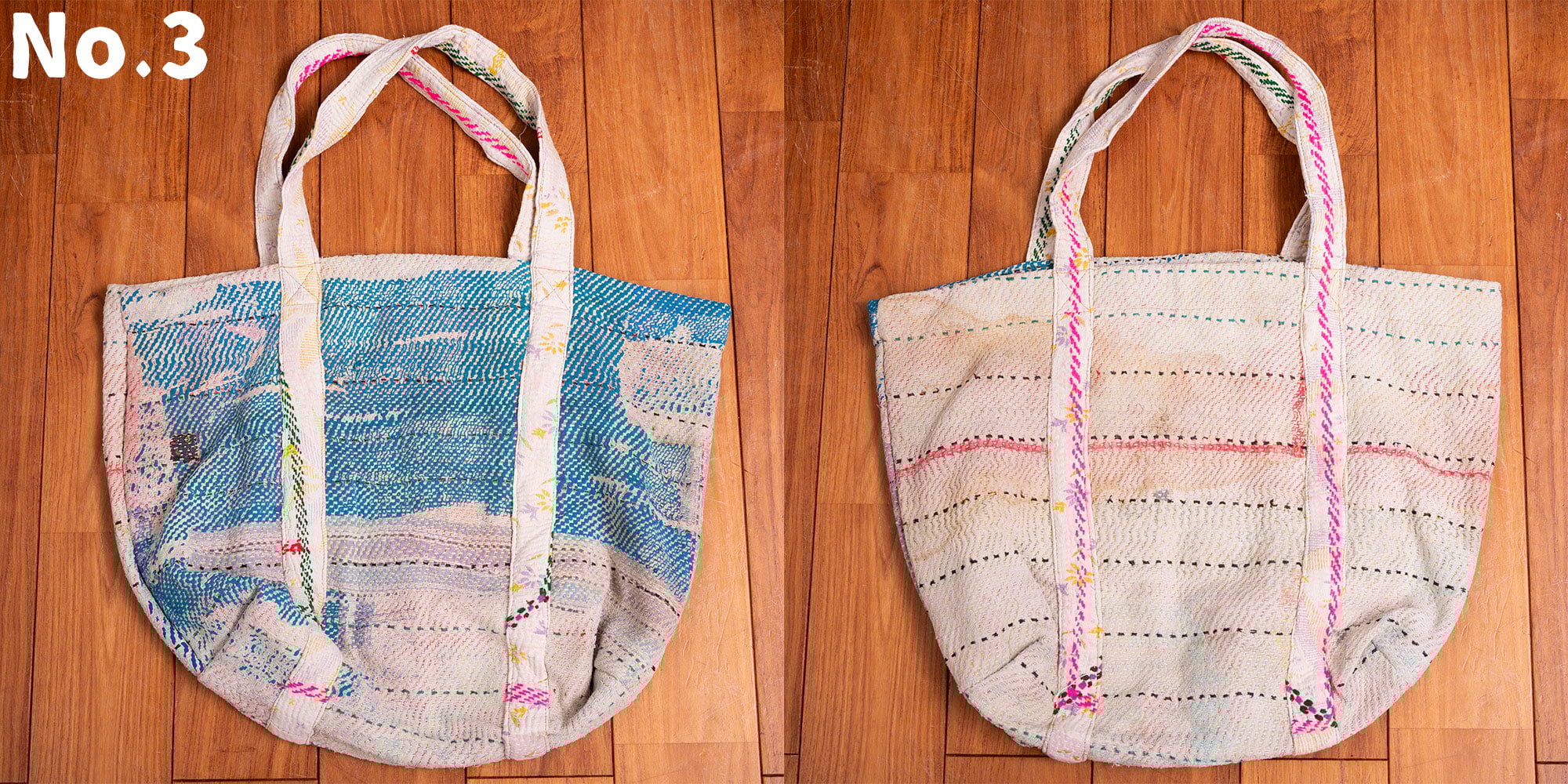 世界にひとつ ビンテージカンタのトートバッグ3枚目の下部説明写真です