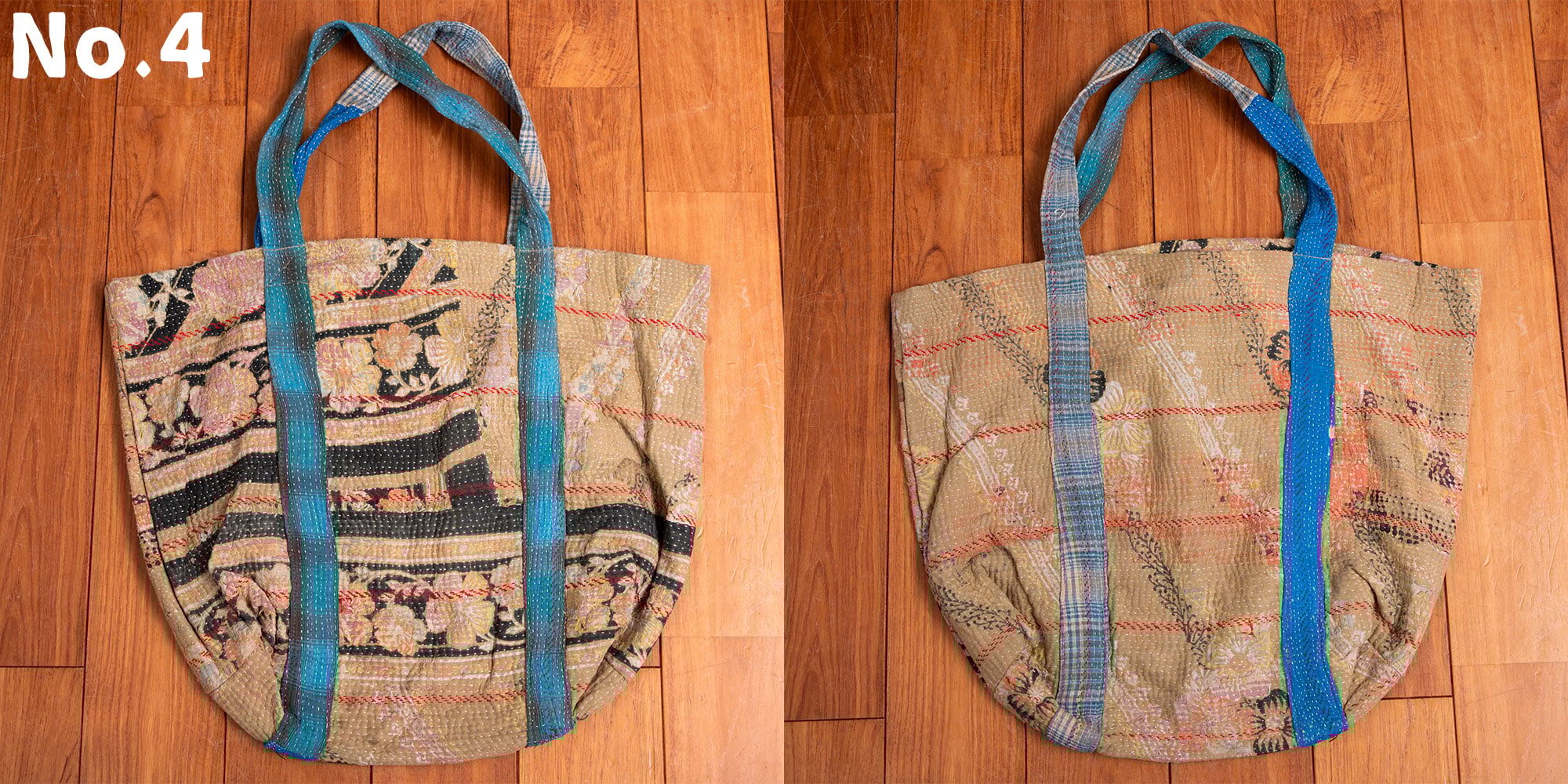 世界にひとつ ビンテージカンタのトートバッグ4枚目の下部説明写真です