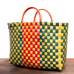 【Sサイズ】しっかり丈夫なベトナムのマルシェバッグ-35cm×26cm - サブ4