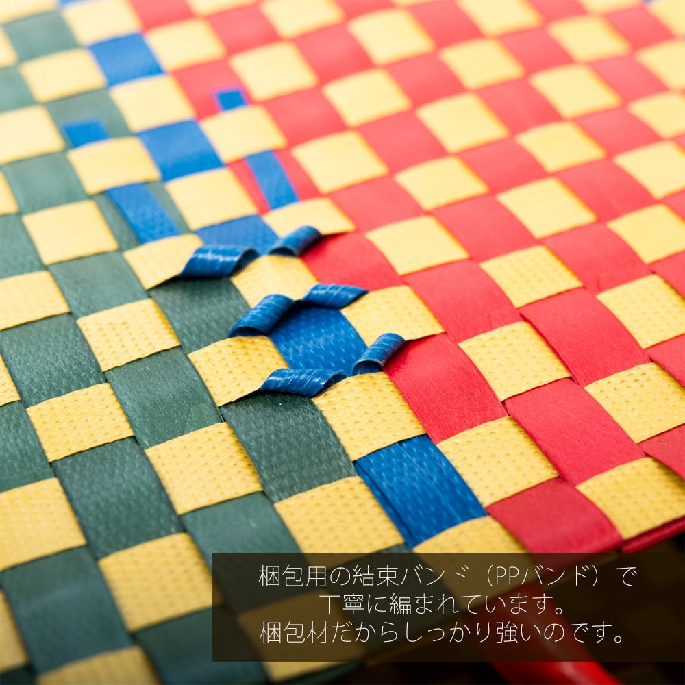 【Mサイズ】しっかり丈夫なベトナムのマルシェバッグ-42cm×28cm7枚目の説明写真です