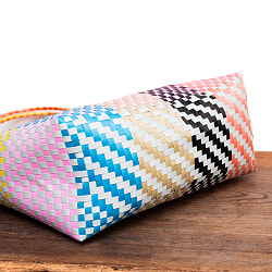 【Sサイズ】しっかり丈夫なベトナムのマルシェショルダーバッグ-33cm×32cm - サブ5