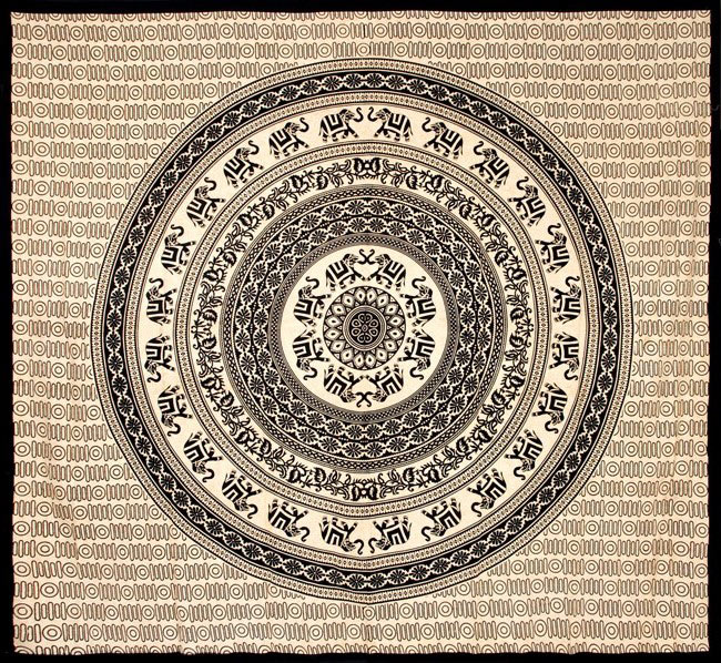 マルチクロス - 円形 象【約205cm×約220cm】の写真