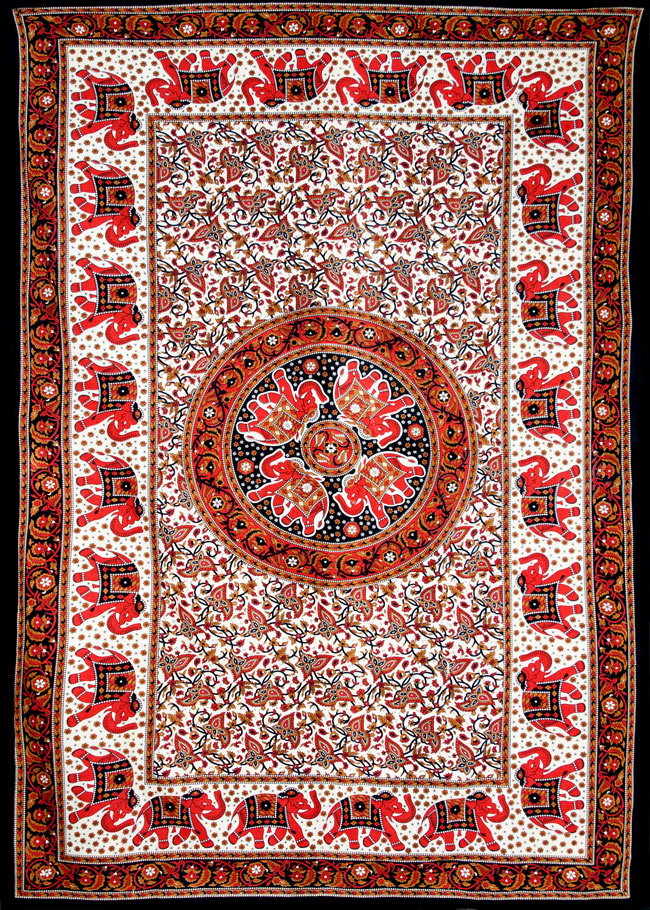 マルチクロス - 円形 象【約210cm×約130cm】の写真