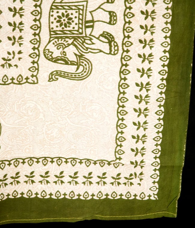 マルチクロス - 象【約200cm×約130cm】 3 - 縁部分の写真です