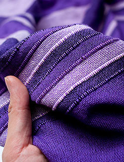 〔260cm×215cm〕カディコットン風マルチクロス - ストライプ柄 紫 - サブ5