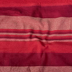 〔260cm×215cm〕カディコットン風マルチクロス - ストライプ柄 えんじ - サブ2