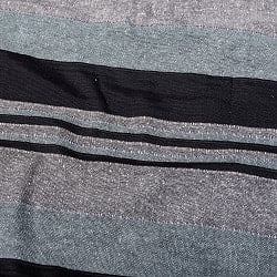 〔260cm×215cm〕カディコットン風マルチクロス - ストライプ柄 ブラック - サブ2