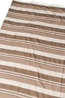 〔260cm×215cm〕カディコットン風マルチクロス - ストライプ柄 ライトブラウンの商品写真