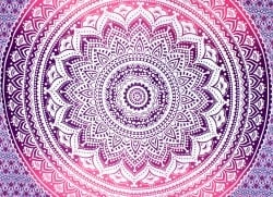 〔各色あり〕マルチクロス - グラデーションマンダラ【約223cm×約205cm】 - サブ2