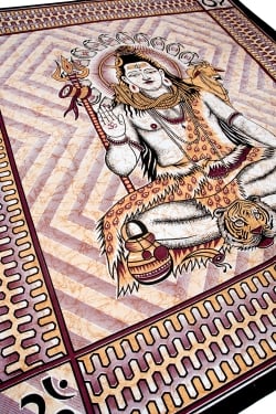 〔各色あり〕マルチクロス - シヴァ神【約223cm×約211cm】 - サブ4