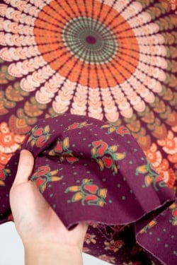 マルチクロス - マンダラ【シングルベッドサイズ 約200cm×約136cm】 - サブ5