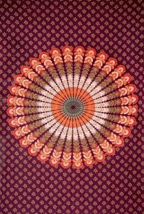 マルチクロス - マンダラ【シングルベッドサイズ 約200cm×約136cm】