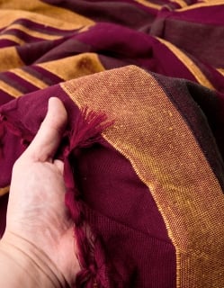 〔260cm×215cm〕カディコットン風マルチクロス - オータム系 - サブ5