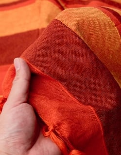 〔260cm×215cm〕カディコットン風マルチクロス - オレンジ系 - サブ5