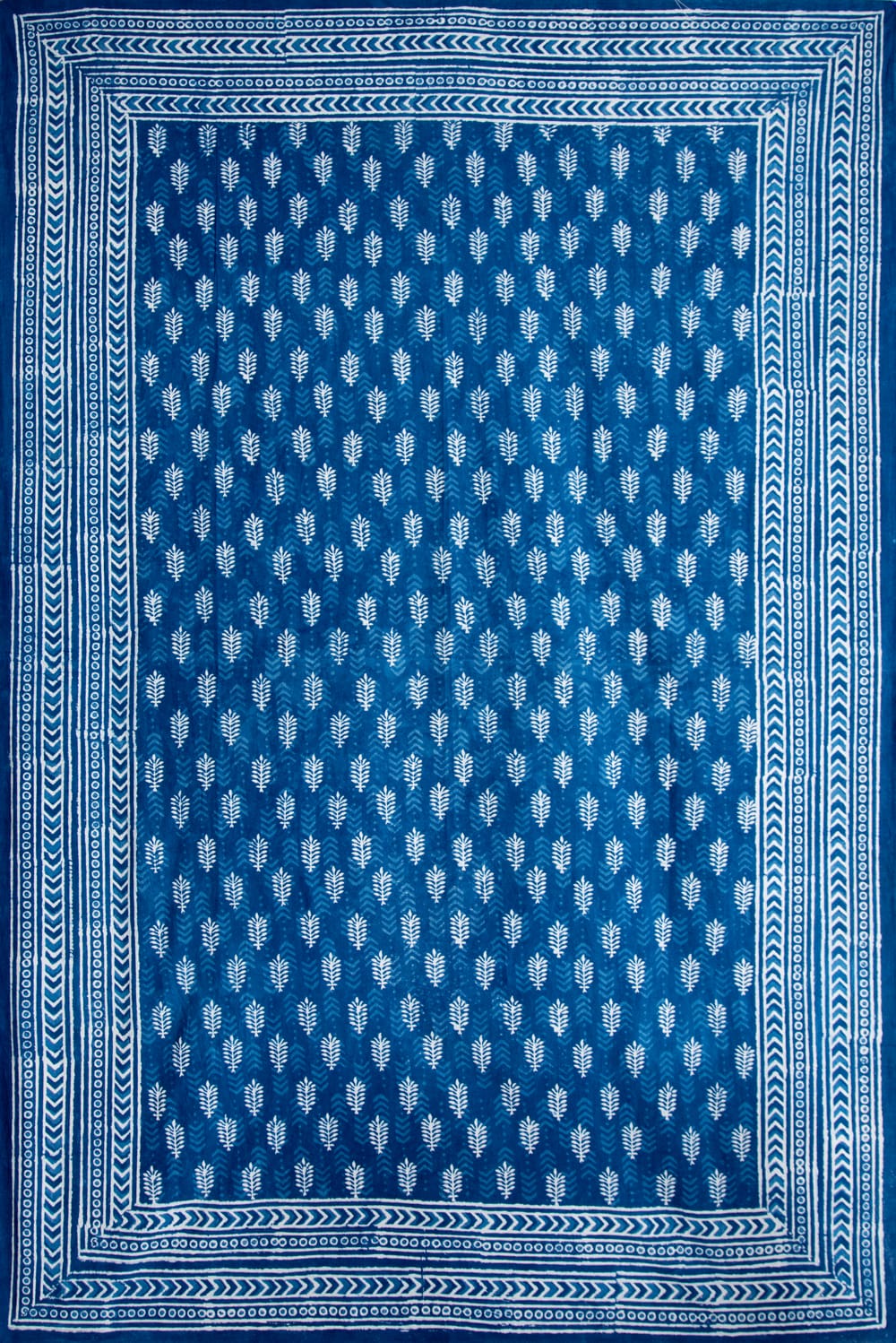 インド藍染めのマルチクロス〔約222cm×約145cm〕