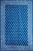 インド藍染めのマルチクロス〔約222cm×約145cm〕の商品写真
