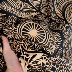 マルチクロス - ファーティマの手 ハムサ ゴールドラメ〔約225cm×約205cm〕 - サブ5