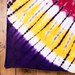 マルチクロス カラフルタイダイ 青×赤×黄×紫系〔218cm×134cm〕 - サブ3