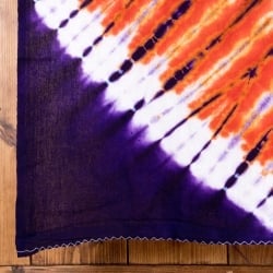 マルチクロス カラフルタイダイ 赤×緑×オレンジ×紫系〔218cm×134cm〕 - サブ3
