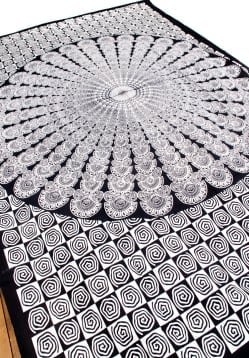 マルチクロス モノトーンマンダラ〔195cm×135cm〕 - サブ4