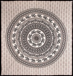 マルチクロス　円形　象さん　ナチュラル系〔208cm×228cm〕の商品写真