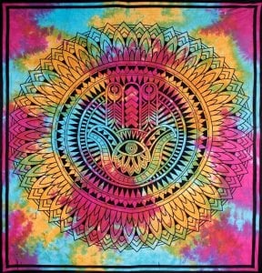 マルチクロス　ハムサ　タイダイホーリーカラー〔215cm×204cm〕