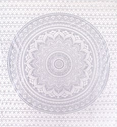 マルチクロス ホワイト&シルバーラメマンダラ〔225cm×210cm〕