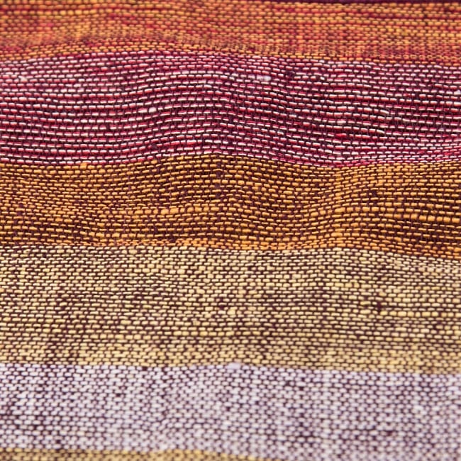 〔225cm×150cm〕柔らか手触りのイタワ織りマルチクロス - ブラウン 3 - インド現地でつくられています。どこか素朴さを感じる素敵な生地です。