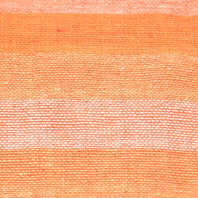 〔225cm×150cm〕柔らか手触りのイタワ織りマルチクロス - オレンジ 3 - インド現地でつくられています。どこか素朴さを感じる素敵な生地です。