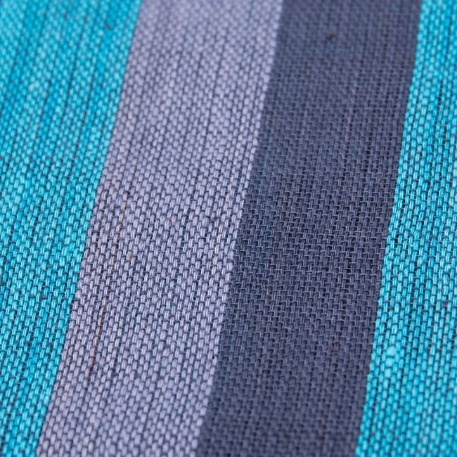 〔225cm×150cm〕柔らか手触りのイタワ織りマルチクロス - ネイビー 3 - インド現地でつくられています。どこか素朴さを感じる素敵な生地です。