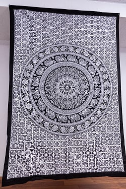 マルチクロス - モノトーンマンダラ〔約135cm×約198cm〕 - サブ2
