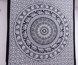 マルチクロス - モノトーンマンダラ〔約135cm×約198cm〕 - サブ3