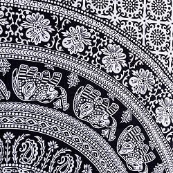 マルチクロス - モノトーンマンダラ〔約135cm×約198cm〕 - サブ5