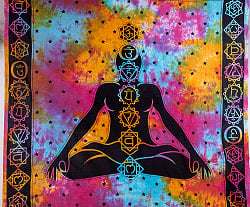 マルチクロス - 7チャクラ タイダイホーリーカラー〔約202cm×約218cm〕 - サブ3