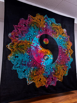 マルチクロス - 太極図 タイダイホーリーカラー〔約209cm×約213cm〕 - サブ2