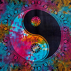 マルチクロス - 太極図 タイダイホーリーカラー〔約209cm×約213cm〕 - サブ4