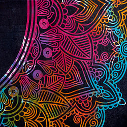 マルチクロス - 太極図 タイダイホーリーカラー〔約209cm×約213cm〕 - サブ5