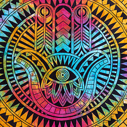 マルチクロス - ハムサ タイダイホーリーカラー〔約208cm×約218cm〕 - サブ4