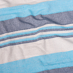 〔235cm×150cm〕カディコットン風マルチクロス - ストライプ柄 グリーン系 - サブ2