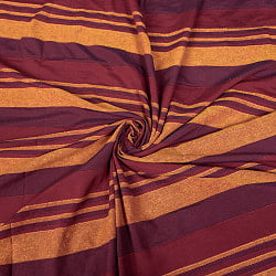 〔235cm×150cm〕カディコットン風マルチクロス - ストライプ柄 オータム系 - サブ3