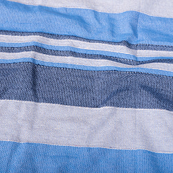 〔235cm×150cm〕カディコットン風マルチクロス - ストライプ柄 ブルー系 - サブ2